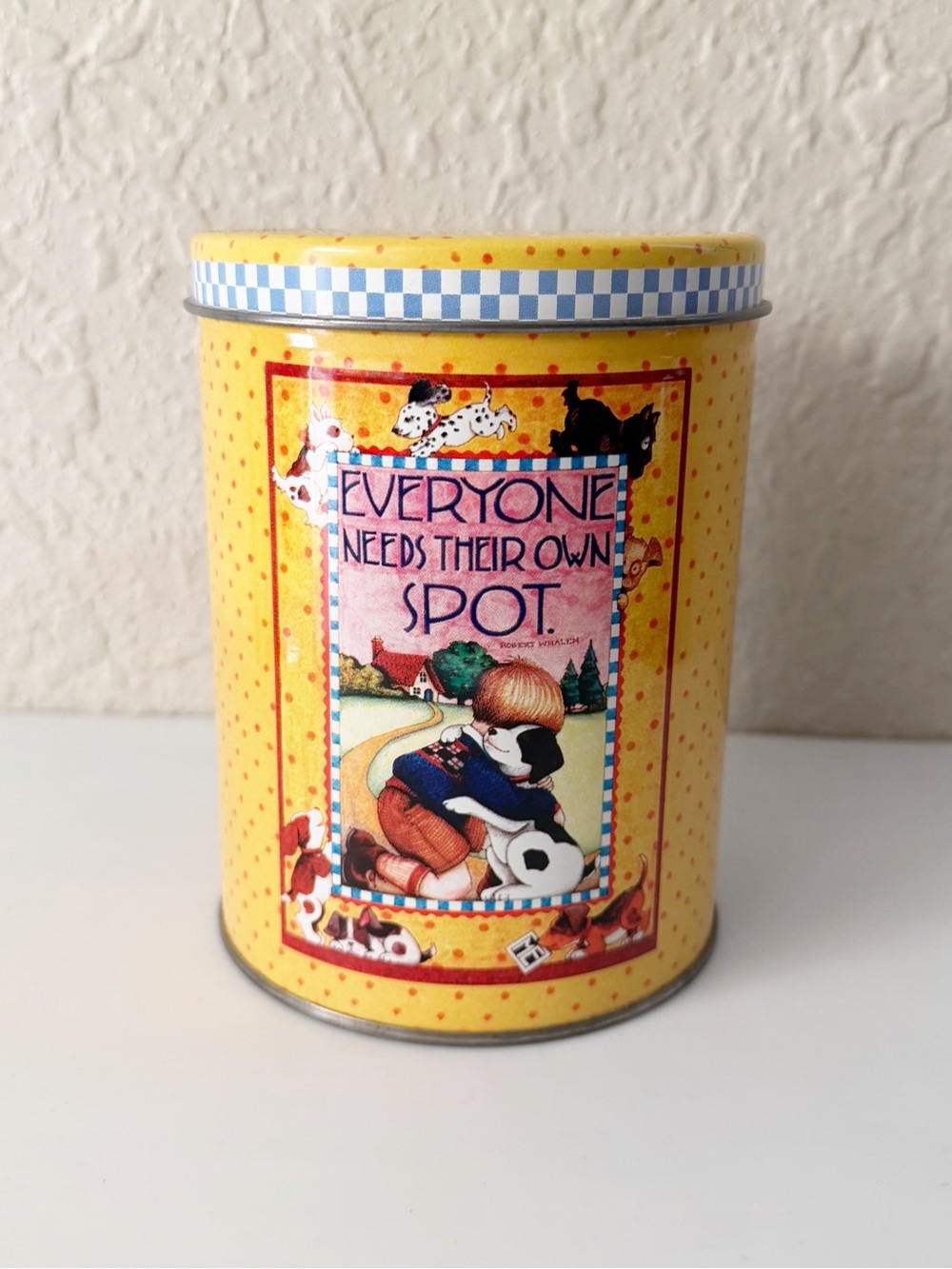 Vintage Y2K Mary Engelbriet Storage Organize Tin Everyone Needs Their Own Spot